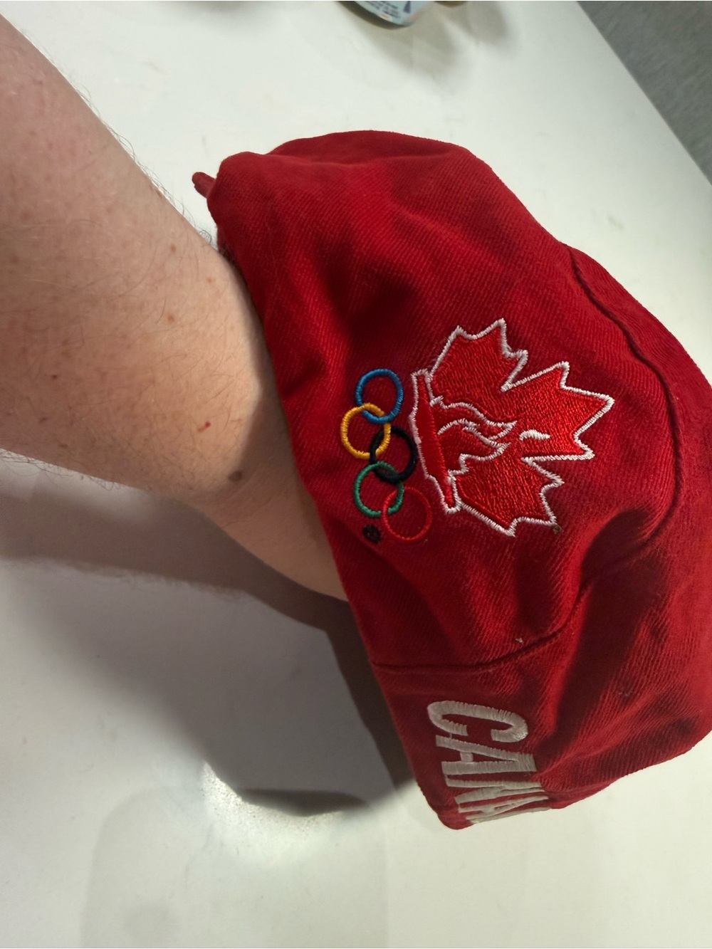 Vintage Roots 1998 Olympics Red Cap with Anniversary Patch